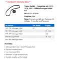 thumbnail image 2 of Timing Belt Kit - Compatible with 1975 - 1979, 1981 - 1984 Volkswagen Rabbit GTI 1976 1977 1978 1982 1983, 2 of 2