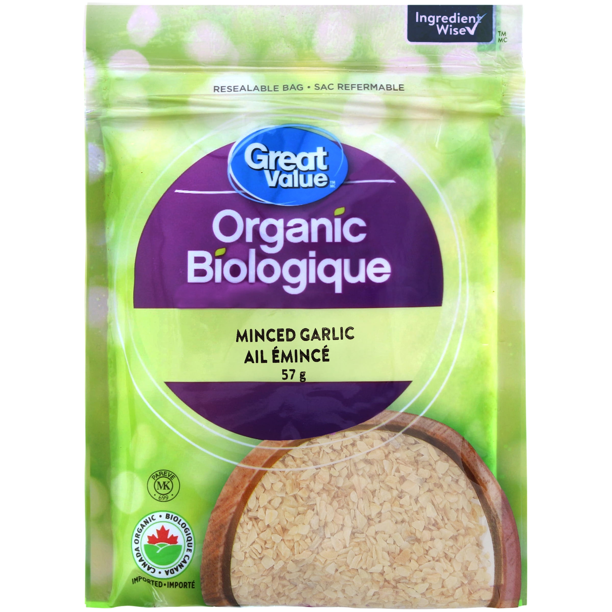 Ail émincé biologique Great Value