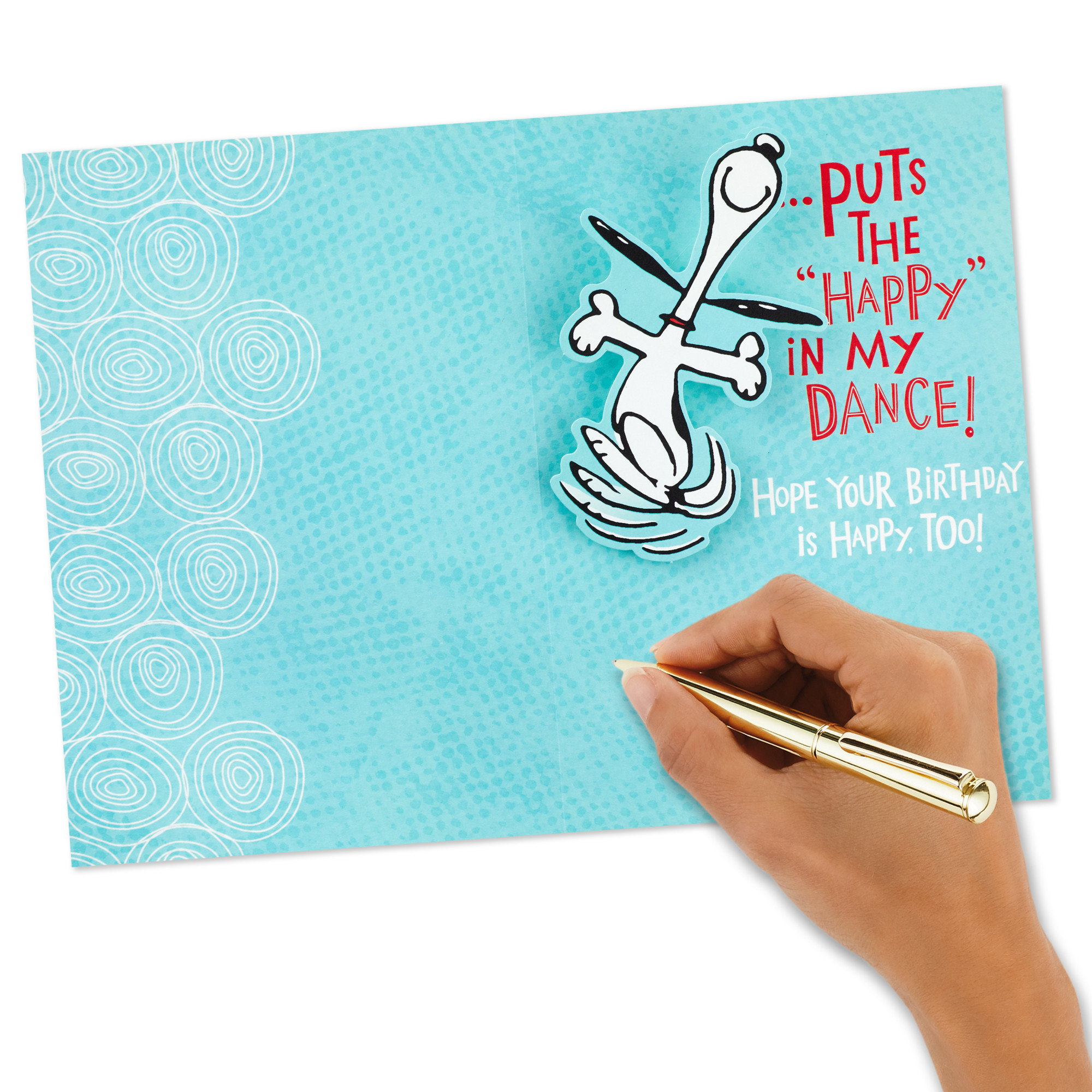 Hallmark Peanuts Pop-Up Birthday Card (Snoopy Put the Happy in My Dance)