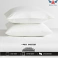 thumbnail image 6 of BeKind Online 300-Thread-Count Short King Size Royal Blue Color Organic Sheet Set 12" Inch Deep Pockets 4-Piece Pure Cotton, 6 of 7