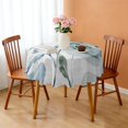 thumbnail image 3 of Round Tablecloth 60 Inch Waterproof Table Cover Polyester flower Stain Wrinkle Free for Events, 3 of 5