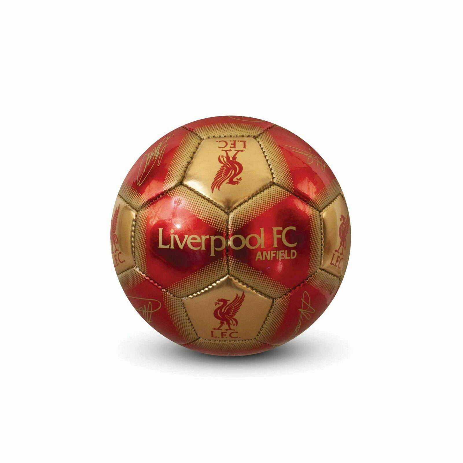 Liverpool FC Diamond Mini Leather Soccer Ball Size 1 White/Red 