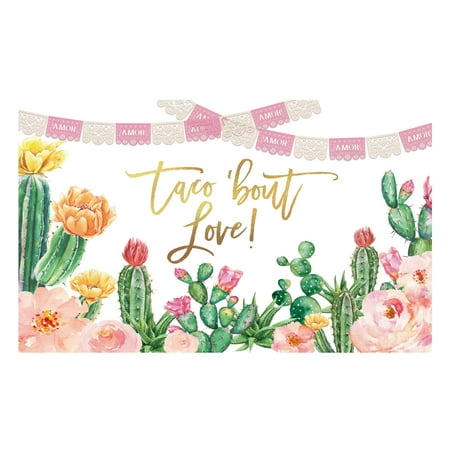Image of Funnytree 82 x 59 Taco Bout Love Backdrop Amor C