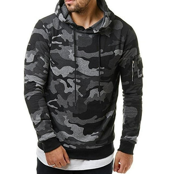 AKDSteel Men Fashionable Hoodie Cool Camouflage Sweater Casual Camo