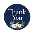 thumbnail image 1 of Darling Souvenir Round 1.6 Inches Peony Floral Navy Blue Thank You Stickers Wedding Gift-45 Pcs, 1 of 1