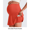 thumbnail image 3 of G4Free BareFeel Maternity Tennis Skirt with One Pocket Over The Belly Stretchy Pregnancy Workout Skorts Inner Shorts Golf, 3 of 7