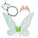 thumbnail image 1 of Sonducket Disfraz de hada elfo para Halloween, disfraz de ala de Ángel brillante, recuerdo de fiesta, pendientes de de flores, accesorios de Disfraces de disfraces Verde 60*48cm Sonducket AP013010-04, 1 of 6