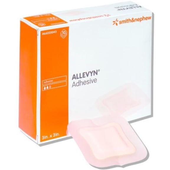Smith Nephew Allevyn Adhesive Foam Dressing 5" x 5, 10 Count