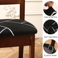 thumbnail image 6 of Chair Seat Covers set of 6 Stretch Printed Chair Covers for Dining Room Square Removable Washable Chair Protector Seat Cushion Slipcovers for Kitchen Office, 6 of 6