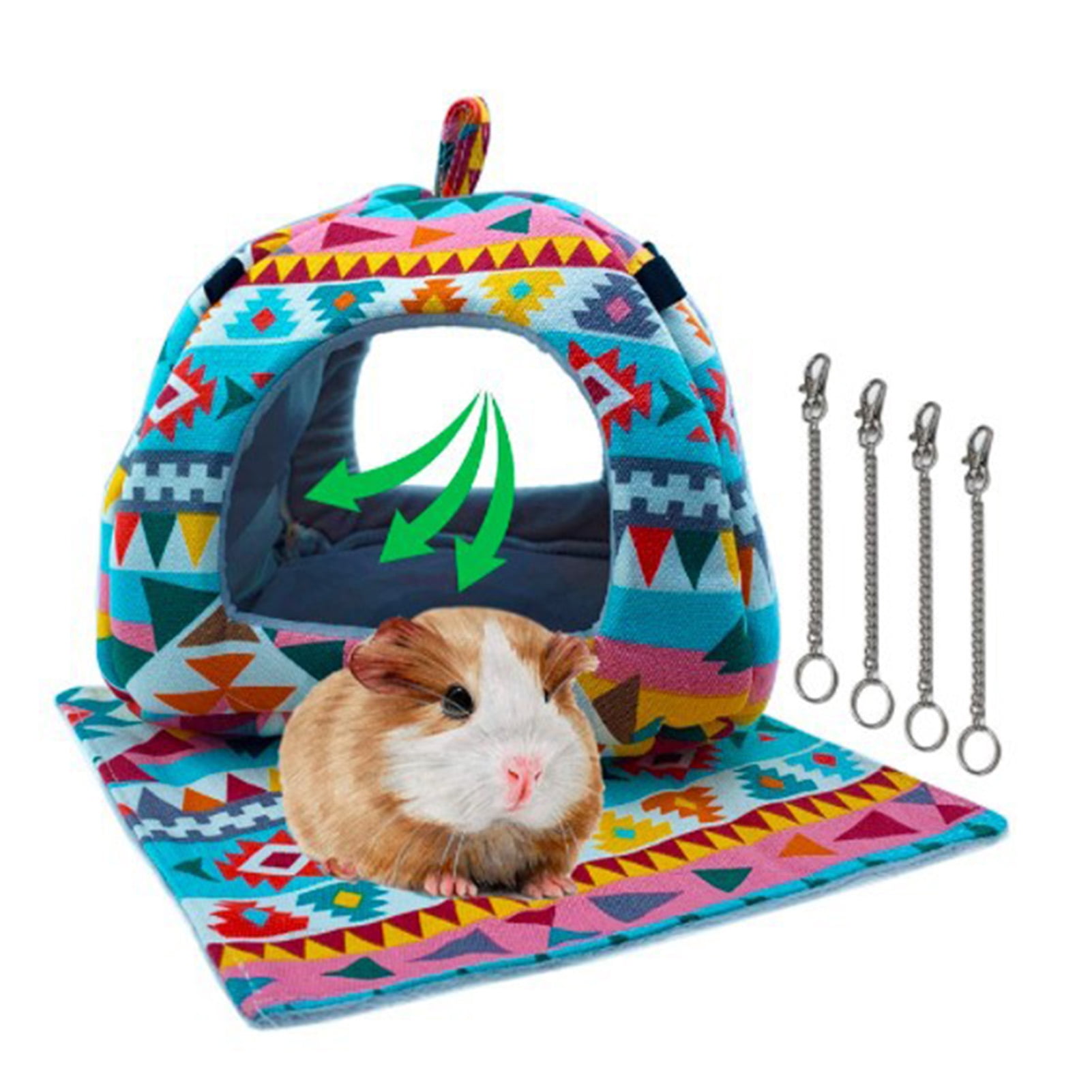 Summer Hamster Swing Cooling Bed Mat Bunny Squirral Hammock 