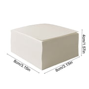 Square Note Pad - Extra Thick 400 Sheets Tearable Blank Memo Pad, Small Khaki & White Notepad for Office Notes, Meeting Shorthand, Drafts, Lists, 3.15 x 3.15 in