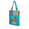thumbnail image 3 of Encanto - Vista Outdoor Picnic Blanket & Tote, Fun Stripe Pattern with Aqua Blue Exterior, 3 of 3