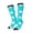 2 Black-1, variant on Women Crew Soft Moisture-wicking Socks Aqua And White Polka Dot Pattern Design Cotton Socks, One Size fit All