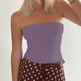 thumbnail image 6 of Lutiedan Tube Tops for Women Strapless Sleeveless Basic Crop Tops Backless Going Out 2026 Y2k Spring Outfits Slim Fit Summer Bandeau Clothes, 6 of 9