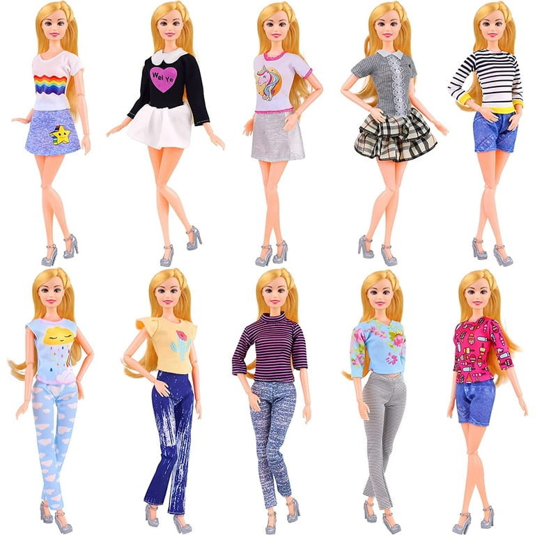 ZITA ELEMENT 6 Sets Fashion Doll Clothes for 11.5 Inch Girl Doll