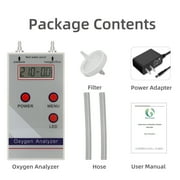Oxygen Analyzer for Oxygen Concentrator Oxygen purity tester Oxygen Concentration Flow Pressure LCD Backlit