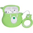 thumbnail image 2 of Linda funda para AirPod 2/1, diseño de personajes de dibujos animados, funda Funky Air Pods, silicona suave, animal 3D único para niñas, niños y mujeres, fundas para AirPods 2 y 1 (oso arco iris verde) - Verde - Sailing Electrónica, 2 of 5