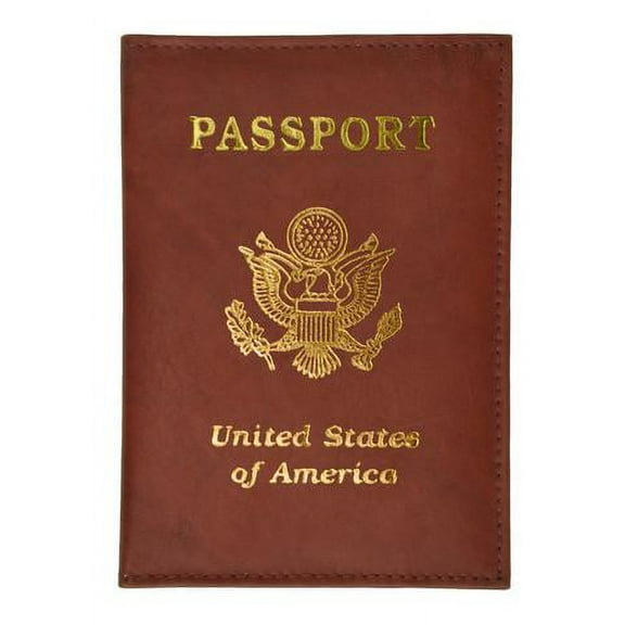 Marshal Wallet® Genuine Leather USA imprinted Passport wallet and Credit Card holder