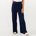thumbnail image 2 of ZACPNCV Womens High Waisted Pleated Wide Leg Pants Elastic Waist with Self Tie Belt Flowy Casual Solid Long Trousers, 2 of 5