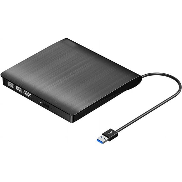 Lecteur CD Externe DVD +/-RW Lecteur USB 3.0 Protable USB DVD/CD ROM Lecteur Lecteur Optique Lecteur Writer Ordinateur Portable, Mac MacBook Pro/Air, IMac, Noir