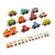 thumbnail image 2 of Juego de tren de madera, juguete educativo, accesorios para vías de tren, juguete cognitivo, juguete de desarrollo, juego de vehículos para niños, regalos para niños pequeños. Dinosaurio, 2 of 6