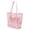 Pink, variant on Radetop Beach Mesh Tote Bag for Women, Travel Shopping Handbag