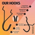thumbnail image 2 of Peg Board Hooks,Black J-Hook for Hanging Jewelry, Keys, Retail Items, 2 of 5