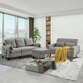 thumbnail image 2 of Soscana Convertible L Shaped Sectional Sofa and Loveseat, 3 Seat Sofa Couch with Storage Ottoman and Love Seat, Couch and Loveseat Set for Living Room Office Apartment Bedroom, 2 of 9