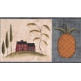 thumbnail image 1 of Maison Rétro sur la Colline Ananas Vintage Papier Peint Frontière, Rouleau 15' x 7'', 1 of 3