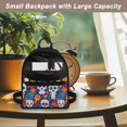 thumbnail image 5 of HELLHERO Skull Design Backpack Purse, Versatile Polyester Small Backpack for Travel Hiking, Water-Resistant Travel Backpack, 5 of 8