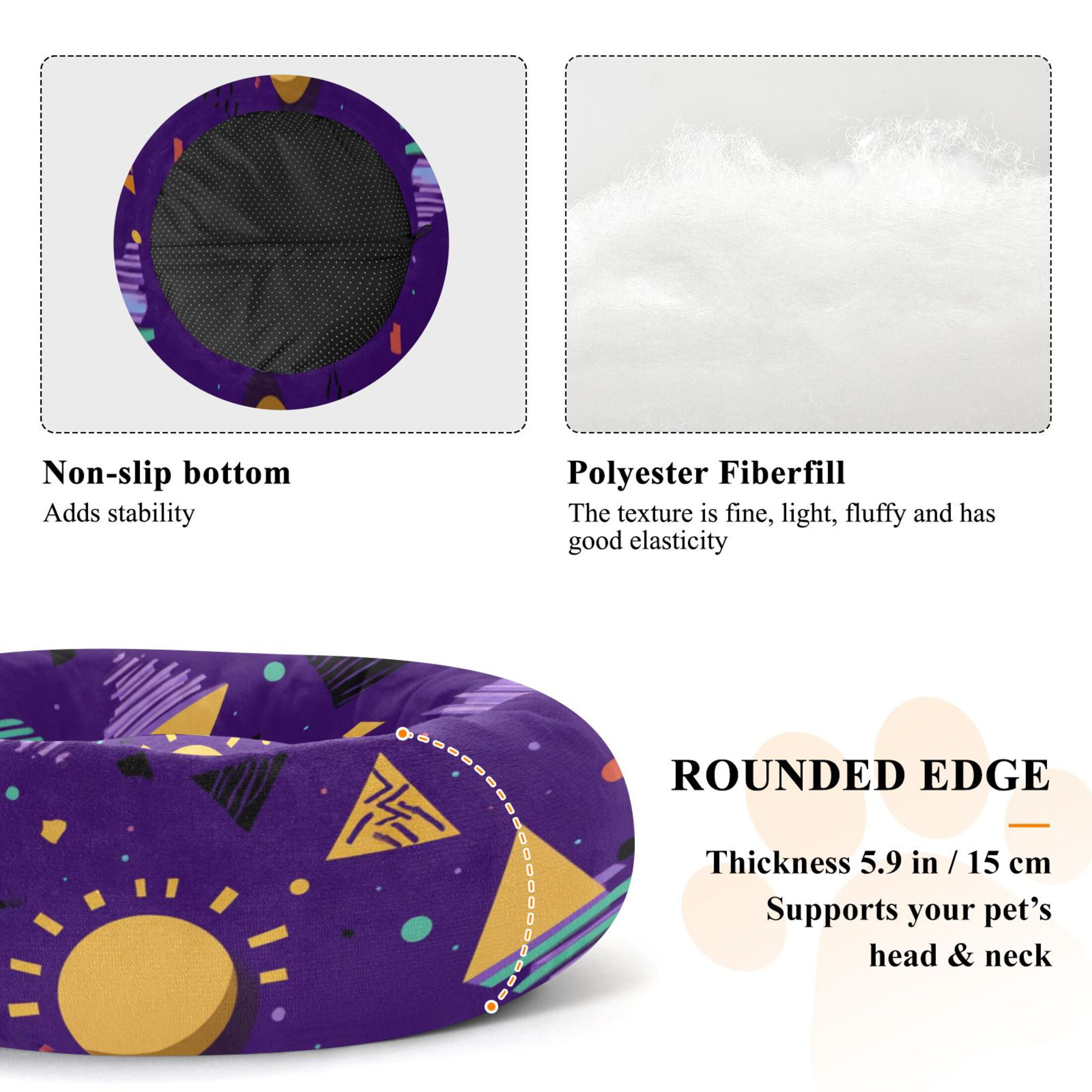 Pet Bed Pet Mat Cozy Removable & Washable Comfort For Cats And Dogs 80s-style Pattern