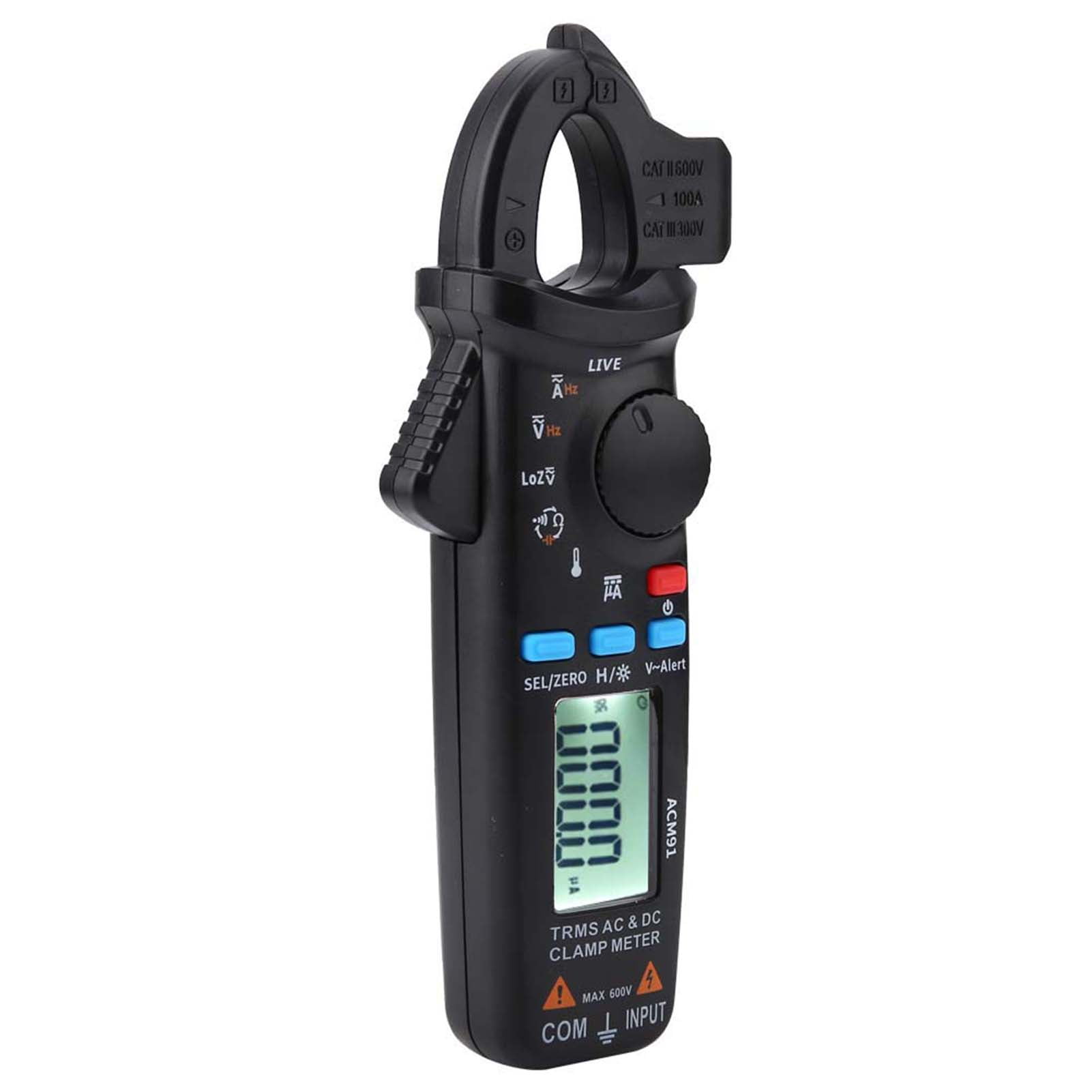 Clamp Ammeter, Clamp Meter, Black Low Impedance Measuring Voltage