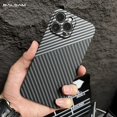 thumbnail image 2 of Funda mate de textura de fibra de carbono ultrafina de lujo para iPhone 15, 14, 13, 11, 12 Pro, XS Max, Mini, XR, 7, 8 Plus, cubierta dura de PC a prueba de golpes, 2 of 5