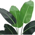 thumbnail image 2 of 5ft (60 pulgadas) artificial bird of paradise plant - ideal indoor & outdoor moderno decor, faux plants home o oficina, perfect housewarming gift con 10 trunks y faux leaves (1 pack), 2 of 7