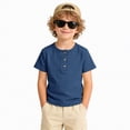 thumbnail image 2 of NIEWTR Boys Short Sleeve Shirts Cotton T-Shirts Summer Basic Tees Tops Clothes for Kids（Blue,5-6 Years), 2 of 6
