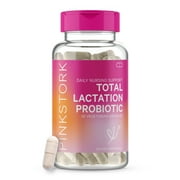 Pink Stork Total Lactation Probiotic: 10 Billion CFU Probiotics for Breastfeeding Moms, 30 Capsules