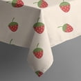 thumbnail image 5 of Red Strawberry Plants Fruit Light Beige Pattern Square Tablecloth,Waterproof Square Table Cover,Wipeable Spillproof Washable Table Cover for Home Kitchen Party Decor 60"x60"(152x152cm), 5 of 6