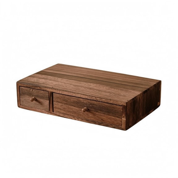 Fzaqwen Wooden Tabletop Drawer Organizer Desk Storage Box Compact Space Saving for Office Home Study Desks
