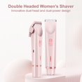 thumbnail image 4 of EQWLJWE Bikini Trimmer for Women 2 in 1,Electric Shaver for Women Legs Underarm Face Hairs, Rechargeable Razor Body Hair Trimmer Wet & Dry Use ,Womens Electric Shaver for Legs Underarm, 4 of 9