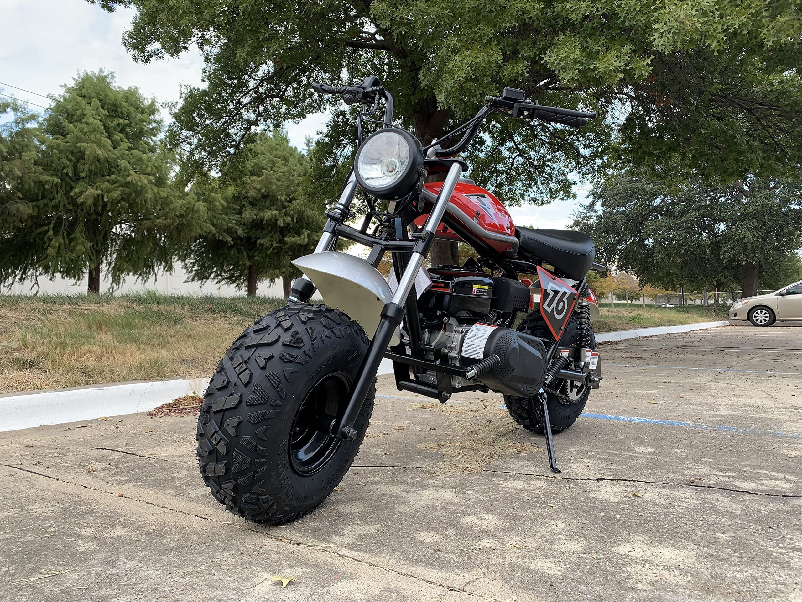Trailmaster Mini Bike mb 200X Hurricane All New with Front and Rear Brakes, 196cc (Red)