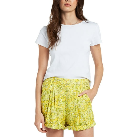 Volcom Juniors' Wanna Hv Sun Shorts, Size X-Small, Lime