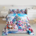 thumbnail image 2 of Castle Fairy Kids Nutcracker Snowman 2pcs Bedding Comforter Set,Christmas Tree Twin Comforter Sets,Candy Cane Breathable Bedding Set,Super Cozy Room Decor, 2 of 8