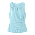 thumbnail image 4 of Omexry Cute Tops Women's Color Buttoned -Linen Sleeveless Top Ladies' Top Ladies' Tank Top, 4 of 7