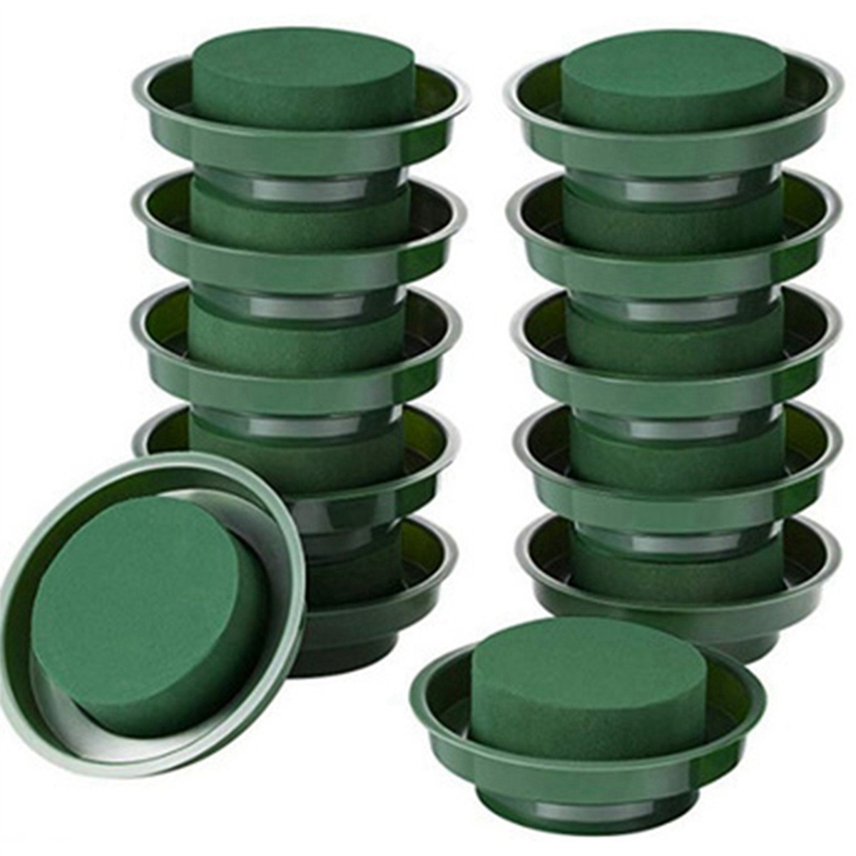 Mousse Florale Verte Humide - Lot De 10 Blocs 8x4 Cm, Pour Arrangements DIY, Mariage, Décoration Intérieure