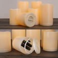thumbnail image 4 of Outdoor Indoor Waterproof LED Pillar Candles with Remote Timer / Large Battery Operated Flickering Flameless Plastic Resin Fake Candles, 4 of 10