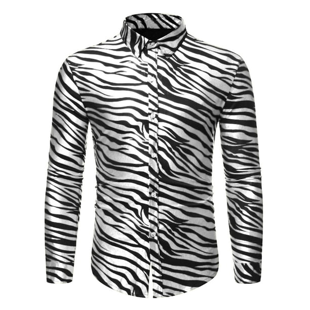 Camisa blanca con negro hombre sale