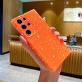thumbnail image 3 of Compatible with Samsung Galaxy S23 Ultra Case, Cute Glitter Sparkly Bling Phone Cover for Women Girls (Orange), 3 of 13