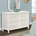 thumbnail image 3 of Sea Wind Florida Santa Cruz Wicker / Rattan Dresser with 6 Drawers in White, 3 of 9