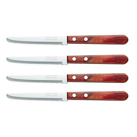 Tramontina Micro Serrated Scalloped Steak Knives, 4-Piece Set