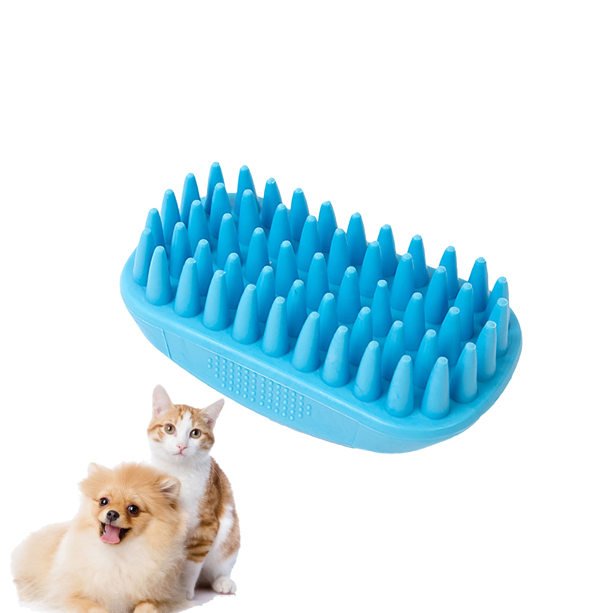 YasTant Silicone Dog Grooming Brush, Dog Bath Wash Brush for Shedding